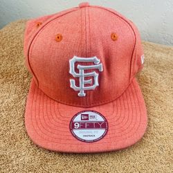 New Era 9fifty San Francisco Giants Adjustable Orange Snap Back Hat Cap
