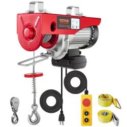 16#2200 lbs Attic Lift, 1600W 110V Electric Hoist with 14ft Wired Remote Control, 40ft Single Cable Lifting Height & Pure Copper Motor, for Garage War