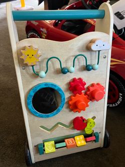 baby walker and toy rings