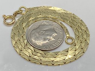 14k Real yellow Gold Nice Fancy style Chain