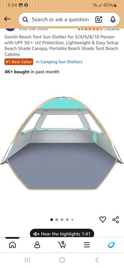 Beach tent new in bag pick up in Pomona $45