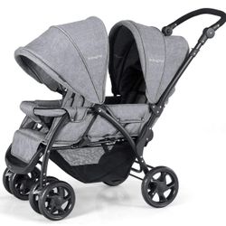 Double Baby Stroller, Foldable Double Seat Tandem Stroller