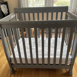 Grey Mini Crib