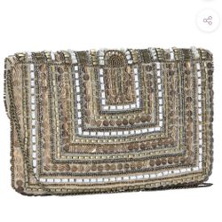 Antik Kraft Mahi cream clutch 