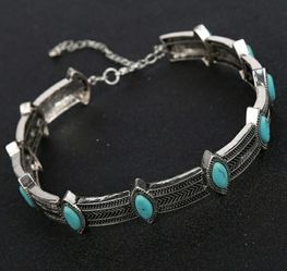 (Shipped Only) Turquoise Choker Necklace