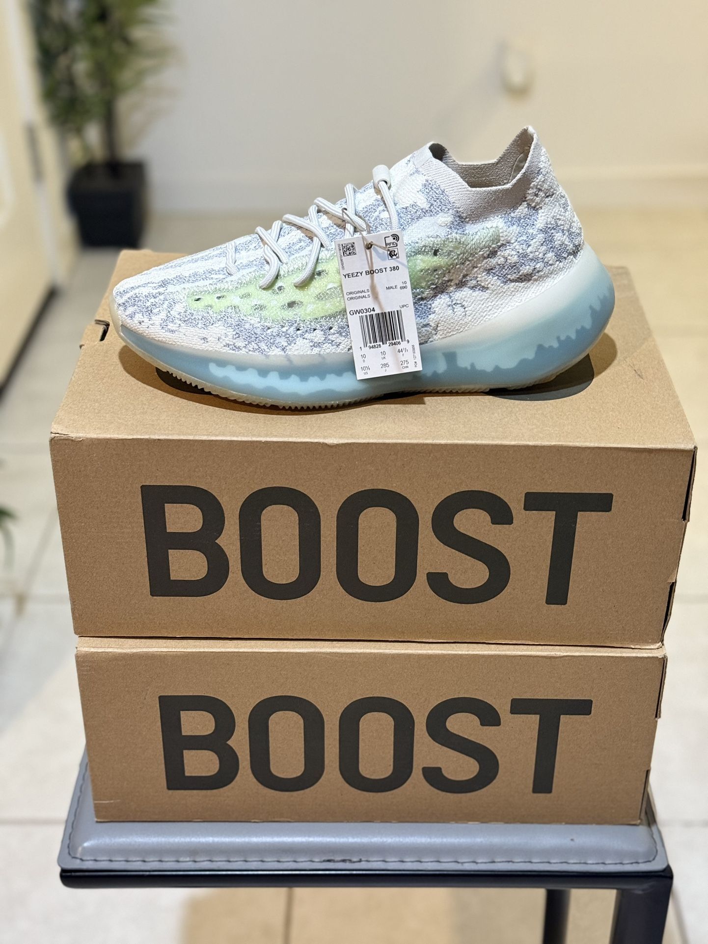 Adidas Yeezy Boost 380 "Alien Blue" Reflective 2021 US Men's Size 10.5 & 11