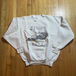 Vintage THE GREAT WALL OF CHINA GRAPHIC VACATION Sweatshirt SIZE XL BEJING RARE