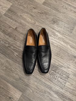 Black Leather Loafers, Size 13