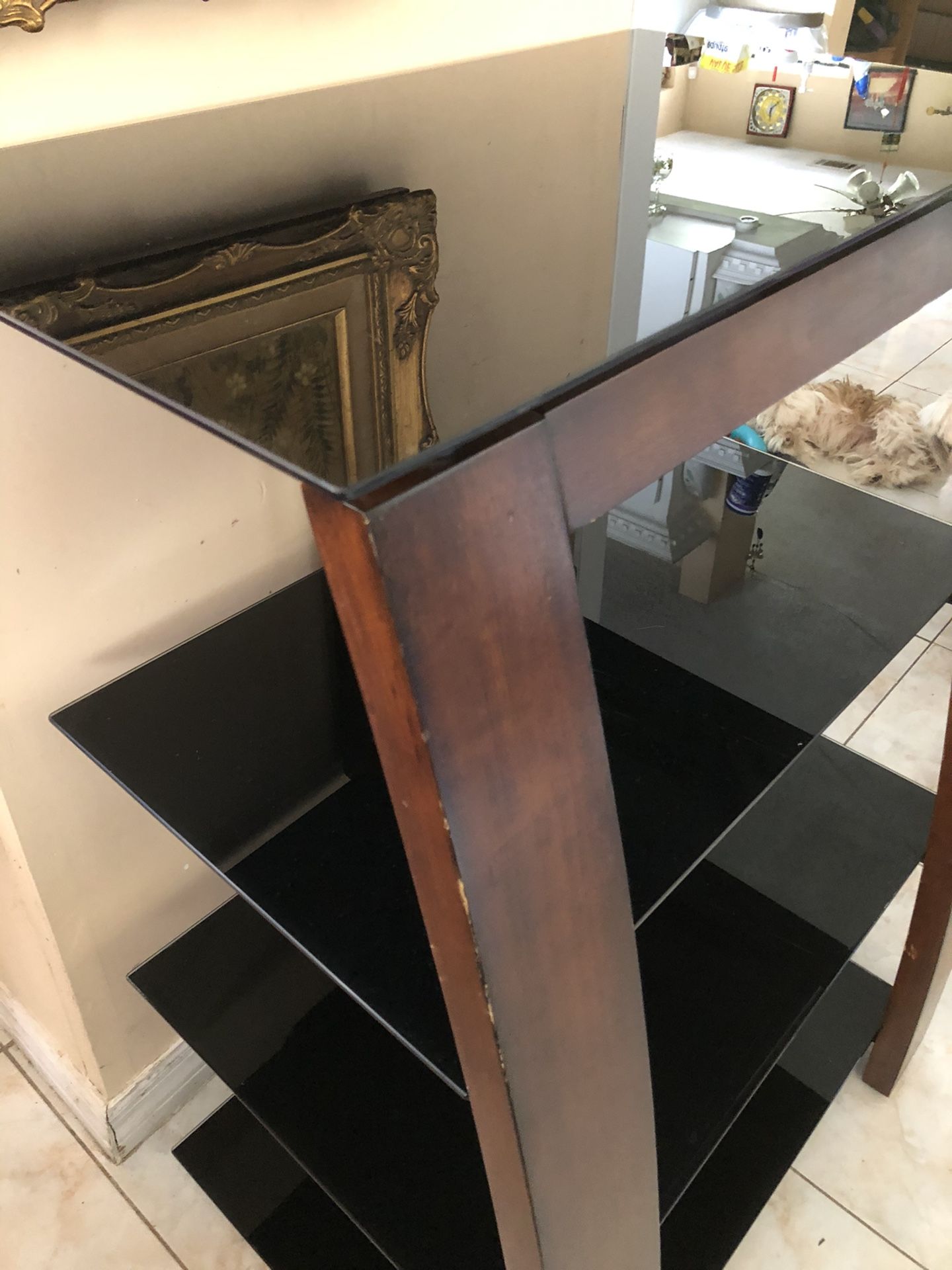 Glass And Wood Table