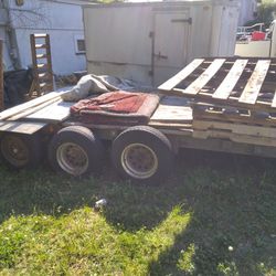 Homemade heavy equipment trailer