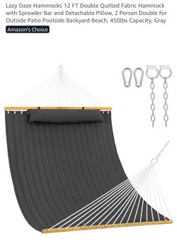 Lazy Daze Hammocks 12 FT Double Quilted Fabric Hammock