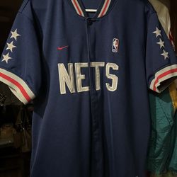 New Jersey/Brooklyn Nets Throwback Warm Up Jersey