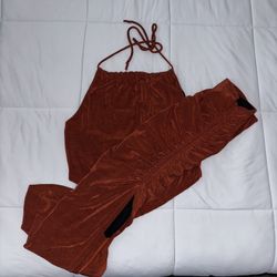 Halter Top & Skirt Set Size L 