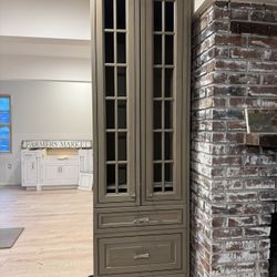 Talk Cabinet  $450. Sage Green 8ft Tall 