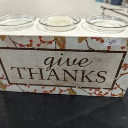 Give thanks Candle Holder