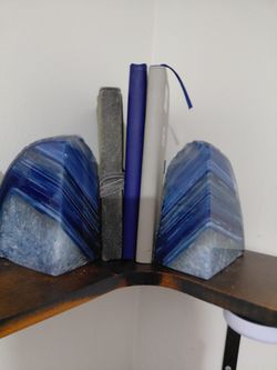 Book Ends Blue Agate 