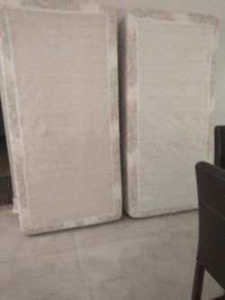 FREE blowup Queen mattress, 2 twin box springs, large mirror