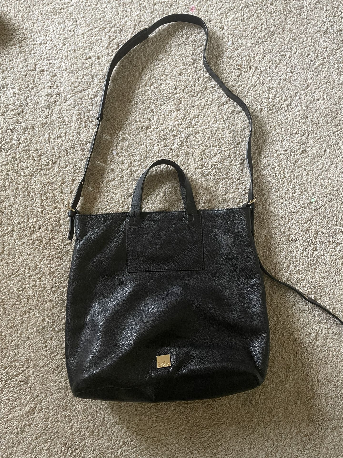 Kooba Black Leather Tote Bag