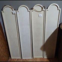 Set of 4 Wooden Gothic Porch Signs 48" x 10" ($80 retail value)