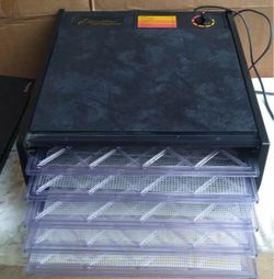 Excalibur Parallexx 2500 5 Tray Food Dehydrator  Black Adjustable Thermostat