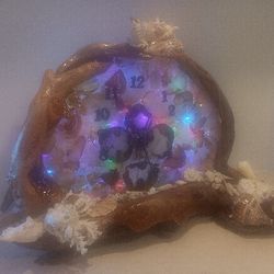 Seashell stone And Driftwood clock