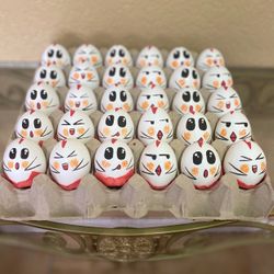30 Confetti Easter Eggs (hand Painted)