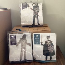 Halloween Costumes Brand New Sizes 12-14 Jester, Mummy, Dark King 