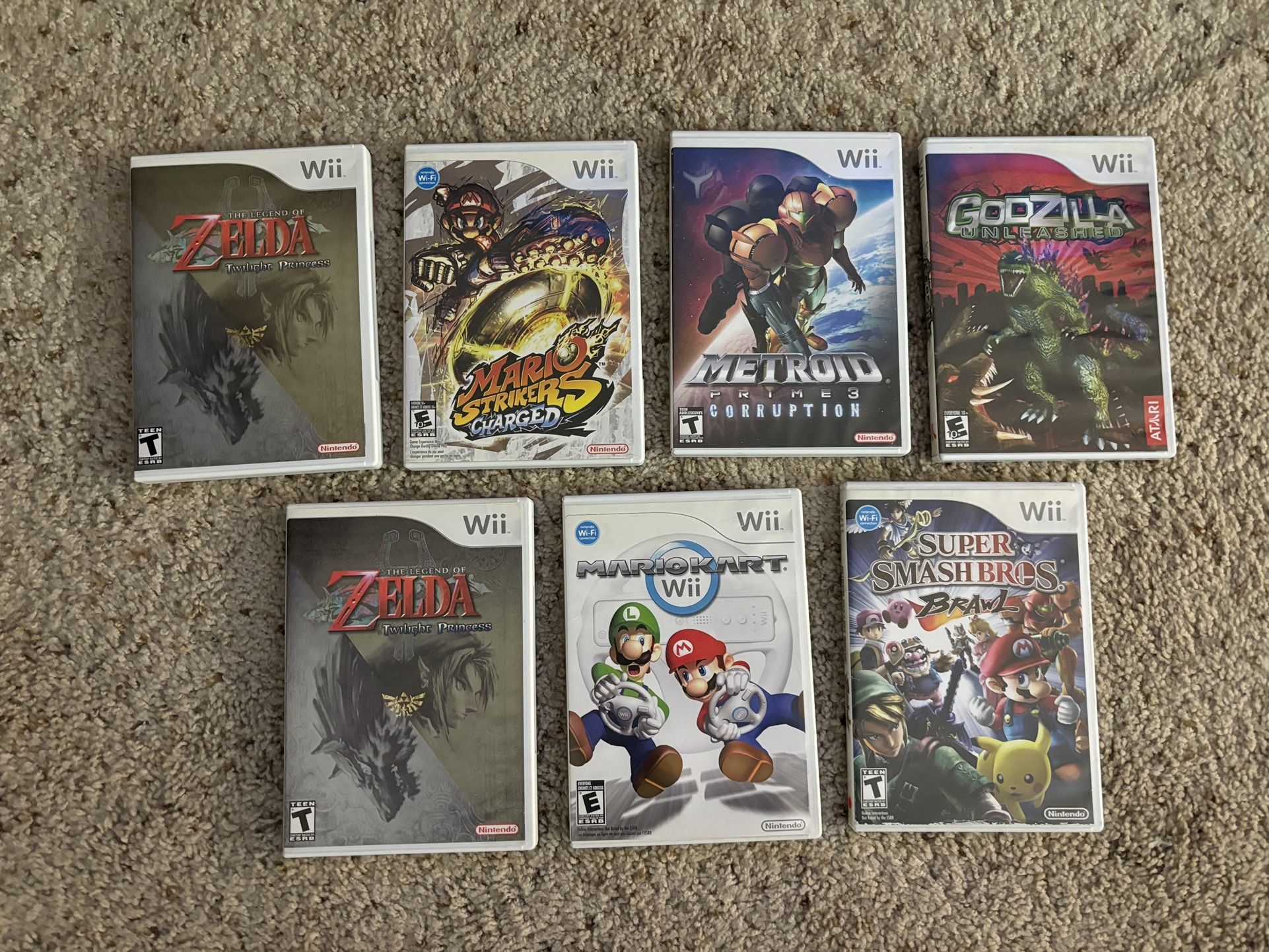 Nintendo Wii games for sale! Zelda, Mario Kart, Smash Bros