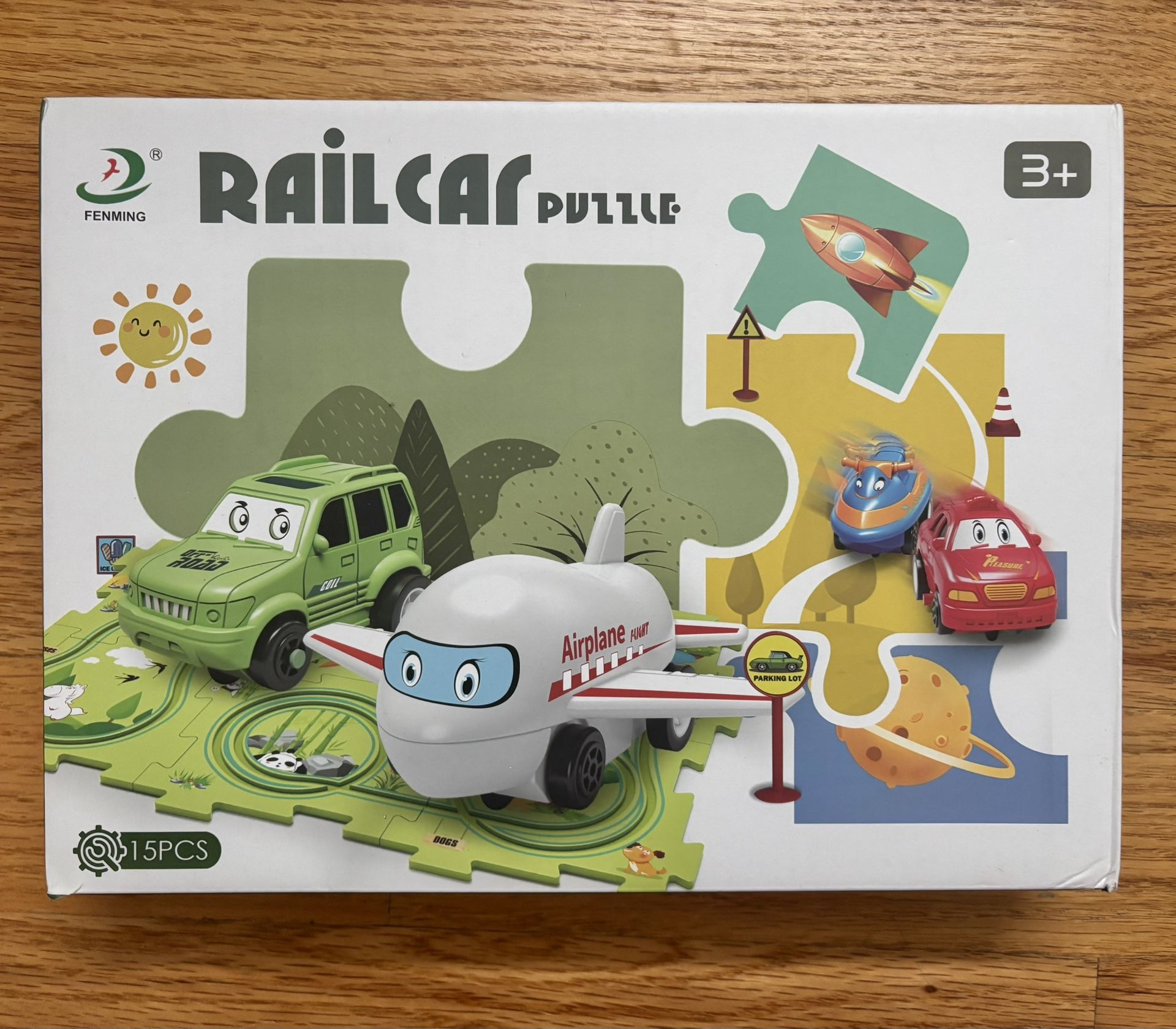 Railcar Children's Educational Puzzle Track Car Play Set in Ocean Series - NIB