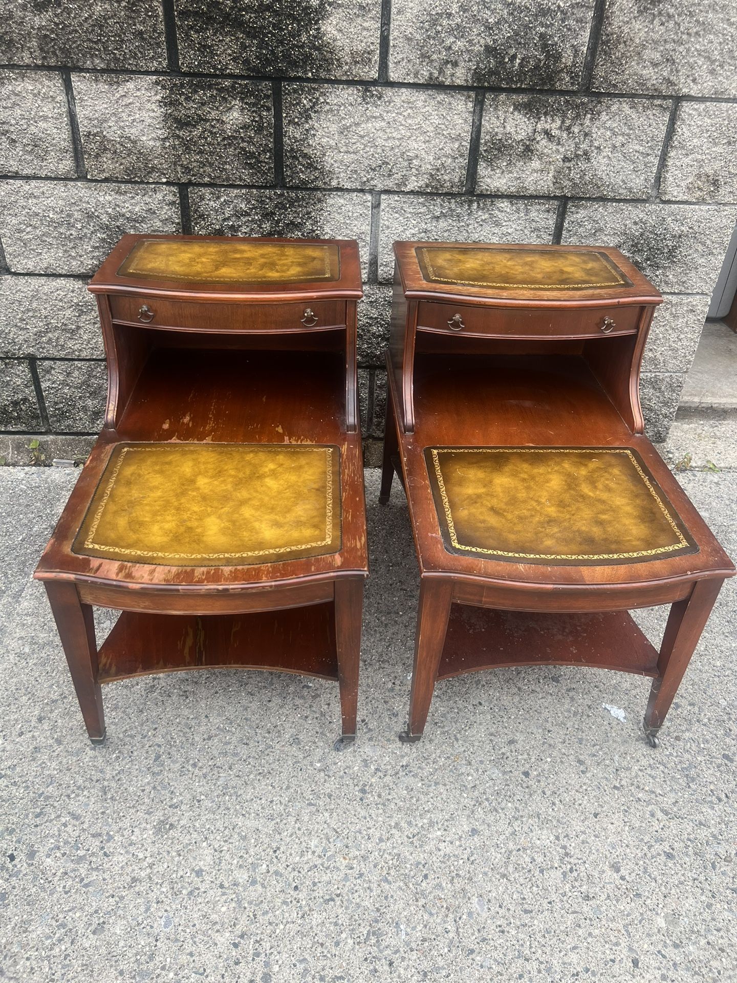 antique matching step tables