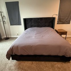 Free! California King Black Velvet Bed Frame.