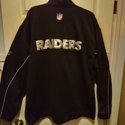 NFL RAIDERS Zip-up Jacket Size XXL  - Like New Condition 