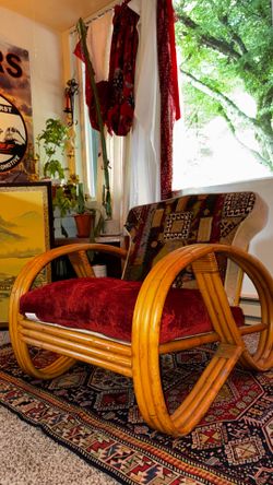 handmade MCM bamboo armchair