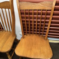 4 wooden chairs