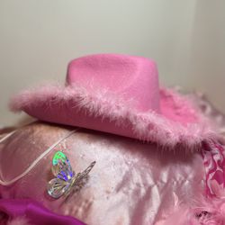 Hi Barbie!  Pink Cowboy Hat With Accessories Included
