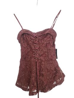 NEW WITH TAG EXPRESS Lace Corset Tank Top Petite Size XXS In PEPLUM SOLD OUT