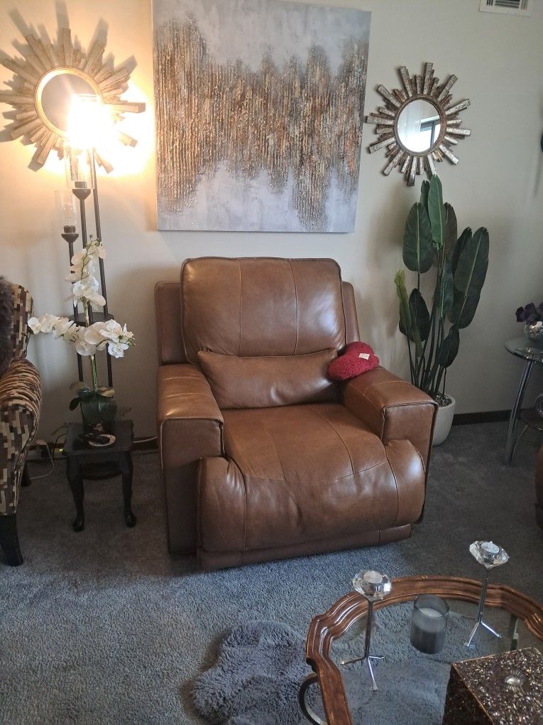 Recliner electric sofa and wide chair very nice