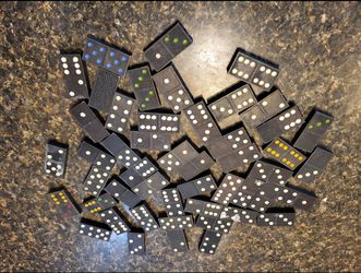 Dominoes black wood vintage