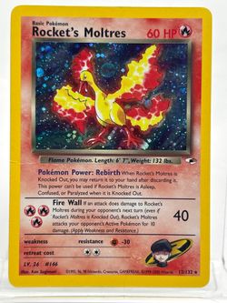 Pokémon TCG Gym Heroes Rocket's Moltres 12/132 Holo English