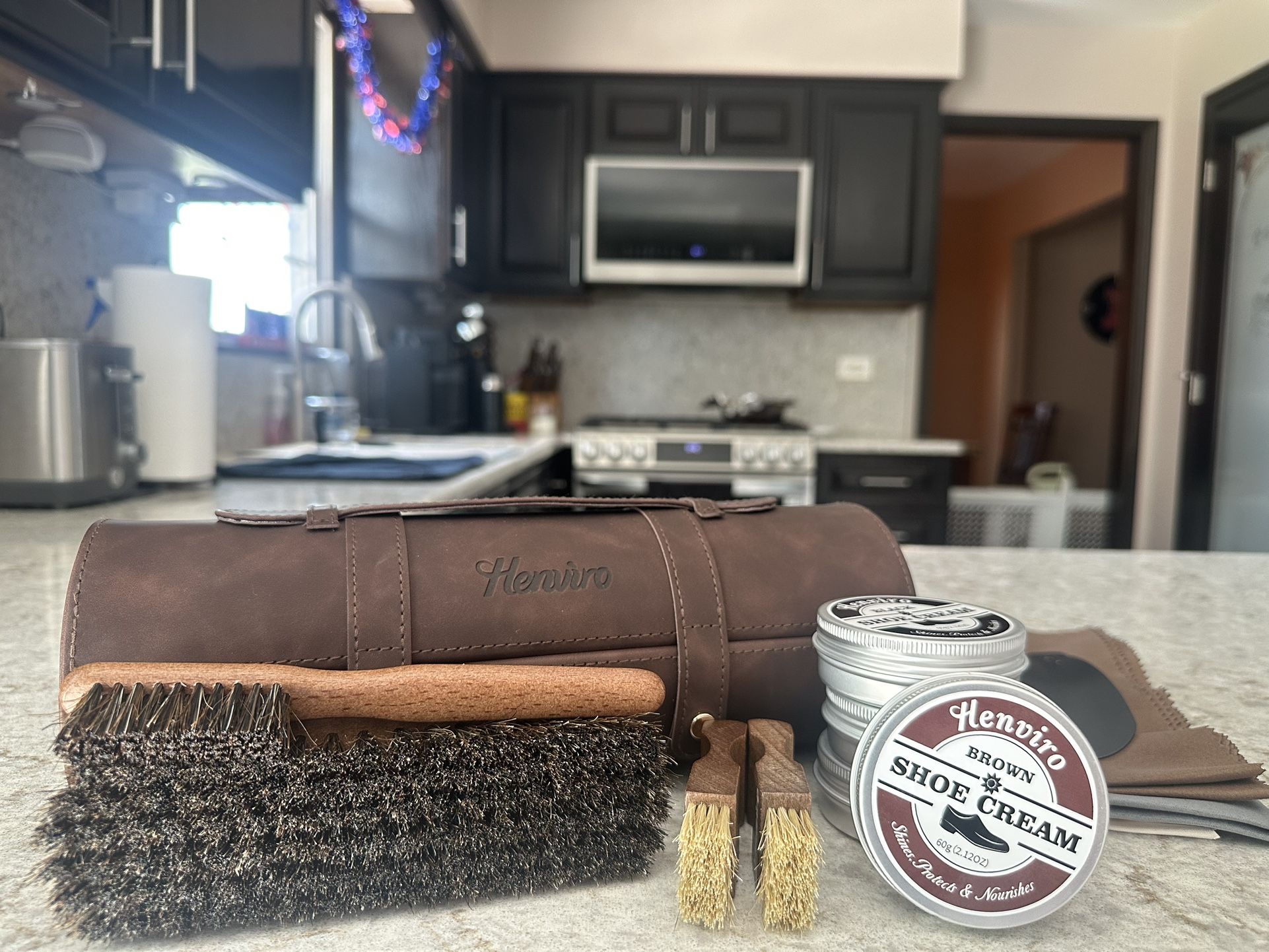 Brand New Leather Shoe Shine Kit