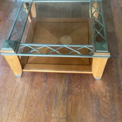 Beautiful Coffee Table And Matching Side Table