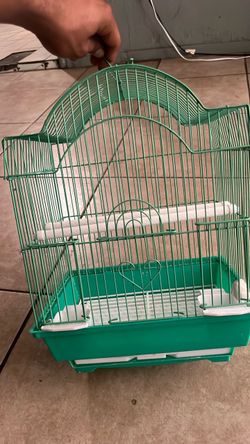 Small Bird Cage Green Wire