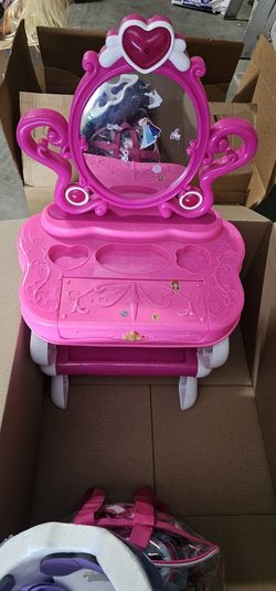 Makeup Mirror And Piano Set Girl Toys Works Great