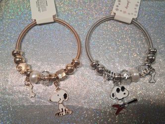 New Snoopy Pandora Bracelets In Gold & Silver- $4 Each