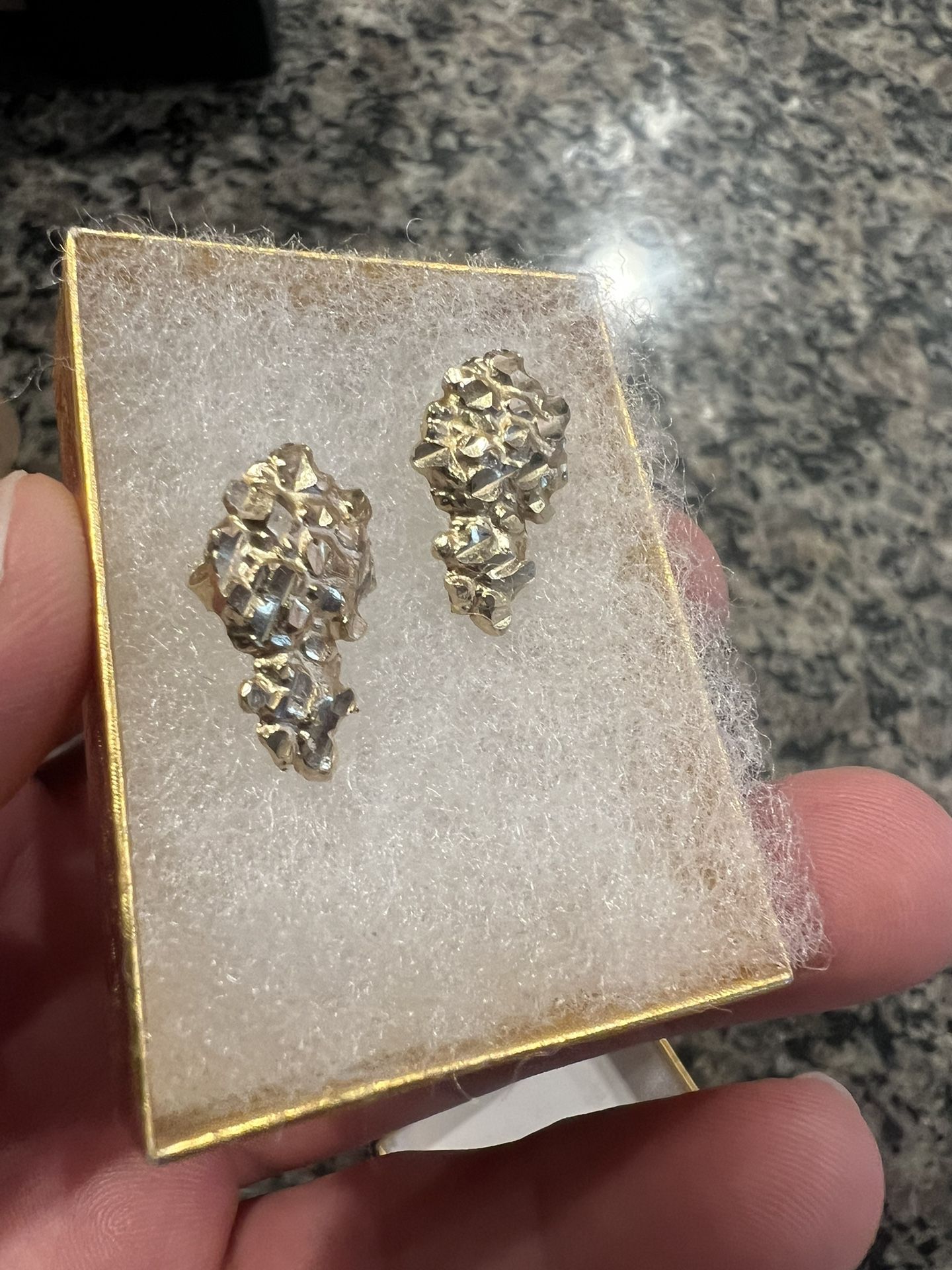14k Nugget Earrings