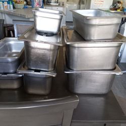 Charolas De Acero Son 8 En Total De Diferentes Tamaños 