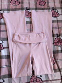Fold over flare leggings