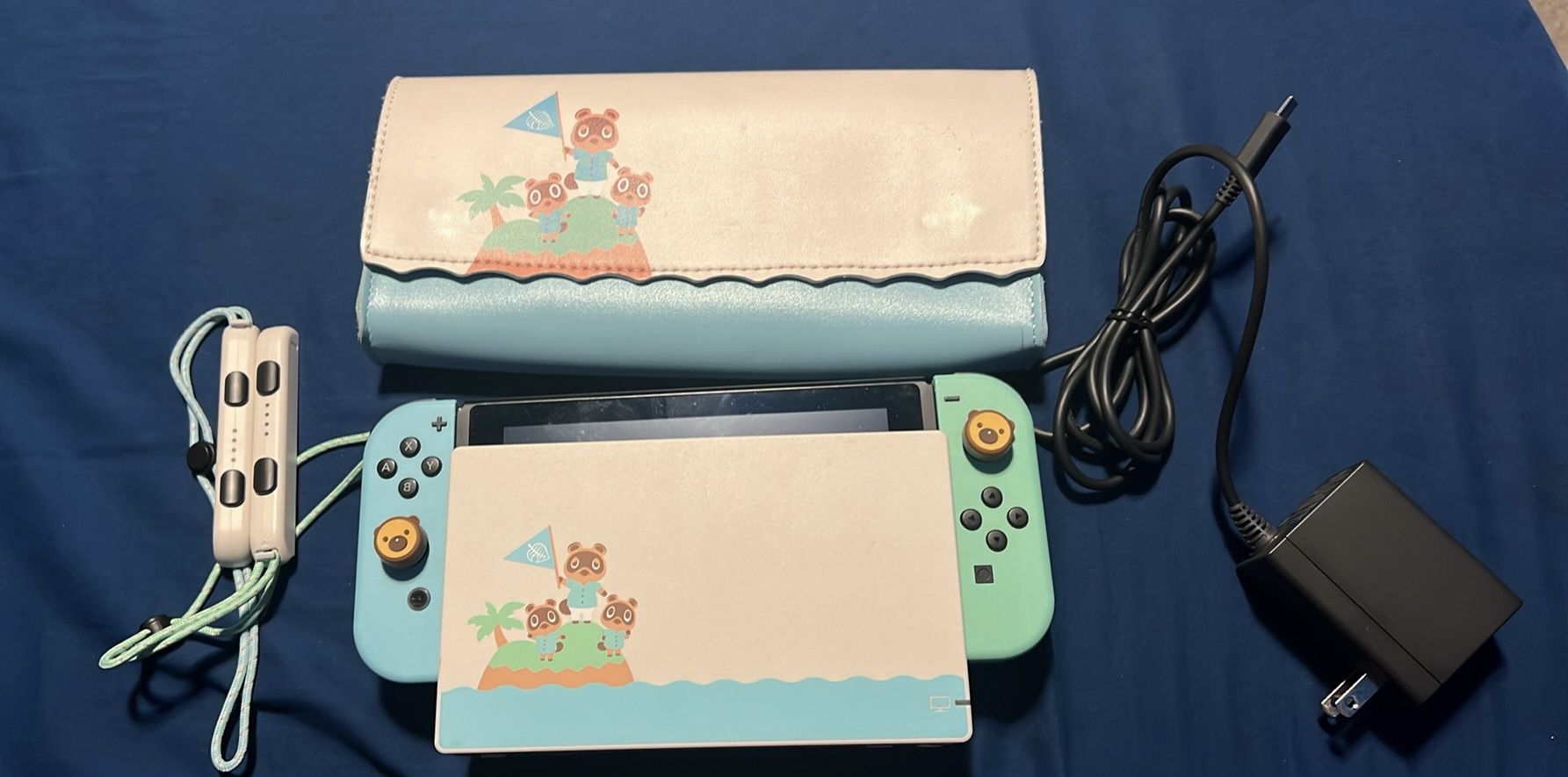 Nintendo switch animal, crossing edition with docking station and animal crossing carrying case