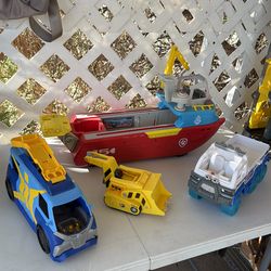 Paw Patrol Car and Boat Bundle