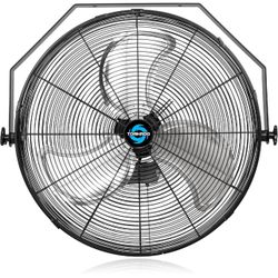 Tornado - 24 Inch High Velocity Industrial Wall Fan 3 Speed - 6.5 FT Cord - Industrial, Commercial, Residential Use - UL Safety Listed